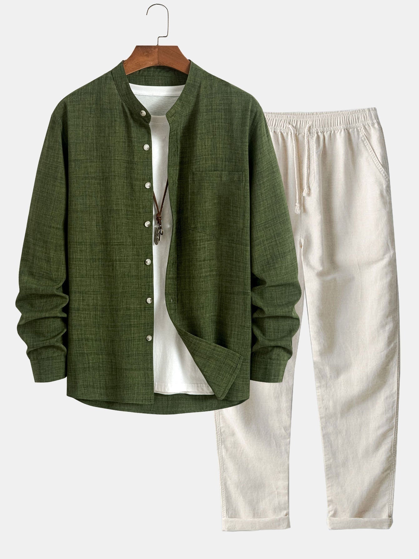 Eduardo | Conjunto Camisa de Lino y Pantalón Palazzo Hombre