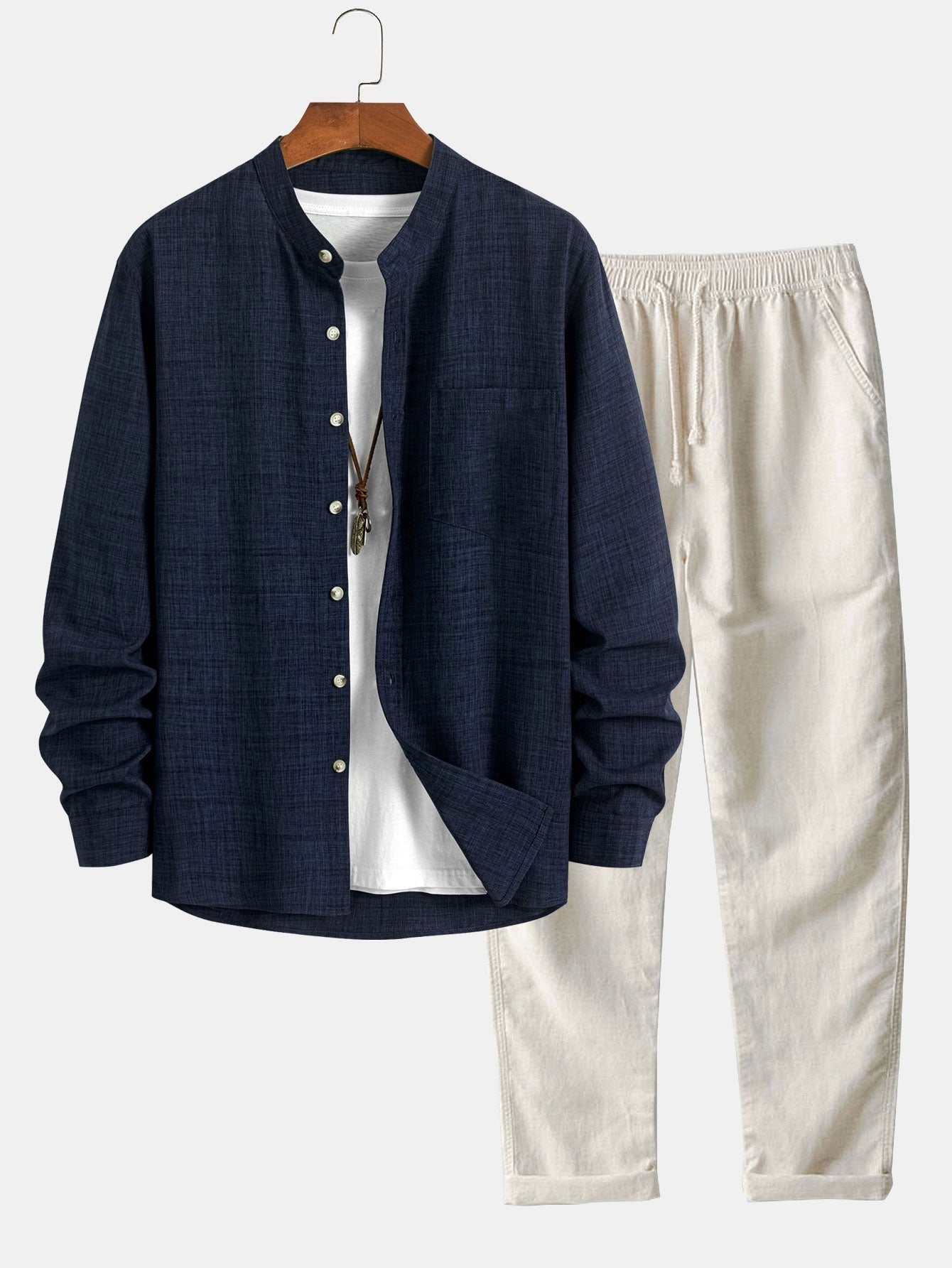 Eduardo | Conjunto Camisa de Lino y Pantalón Palazzo Hombre