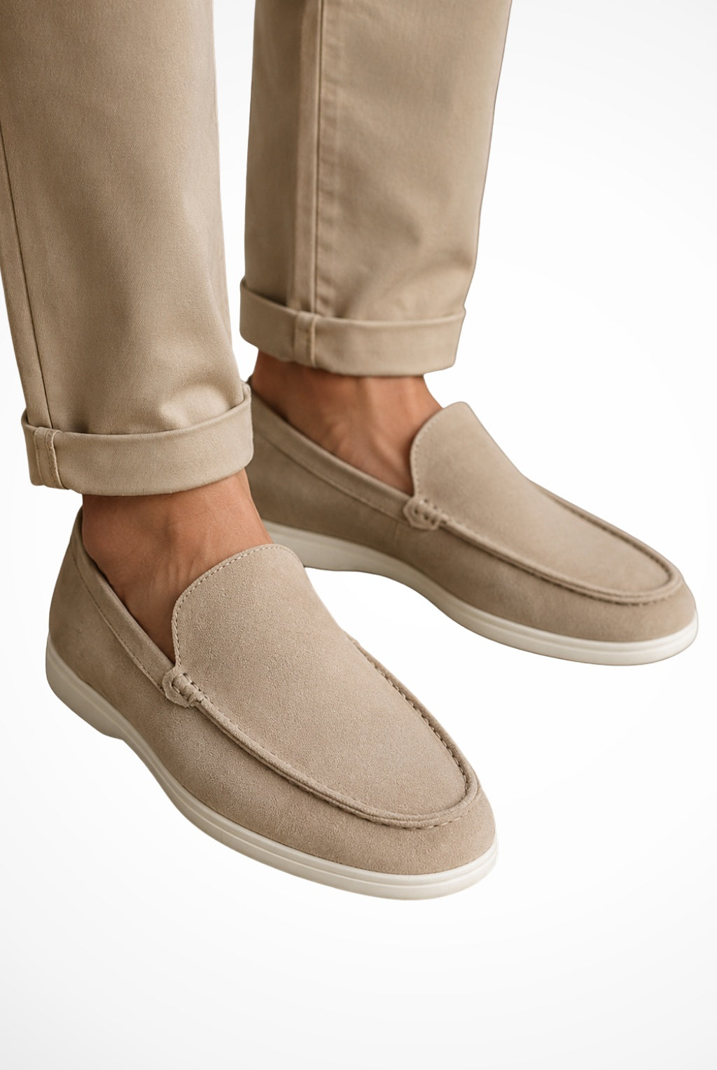 Emilio | Mocasines de Suede Slip-On Hombre Suela Goma