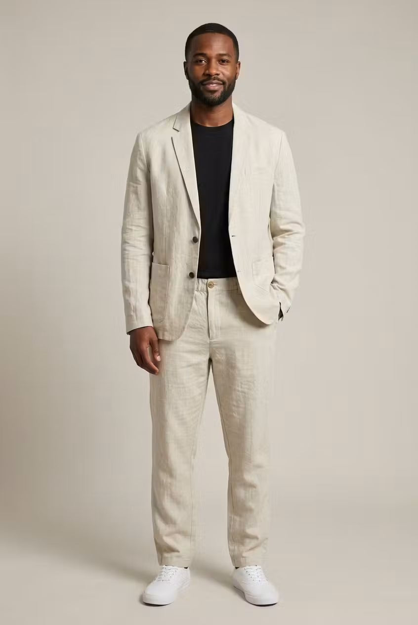 Emilio | Traje de Lino Hombre Corte Relajado