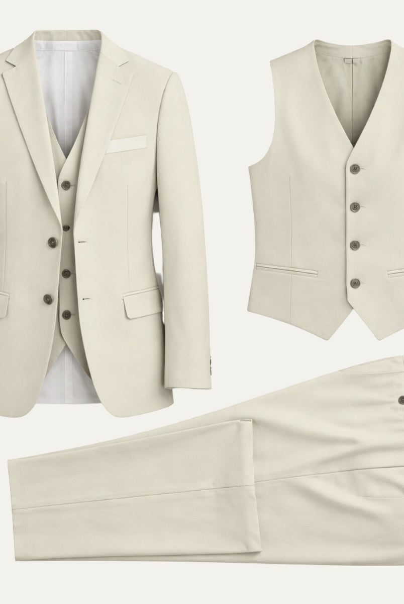 Emilio | Traje de Novio de 3 Piezas Slim Fit Hombre Chaleco