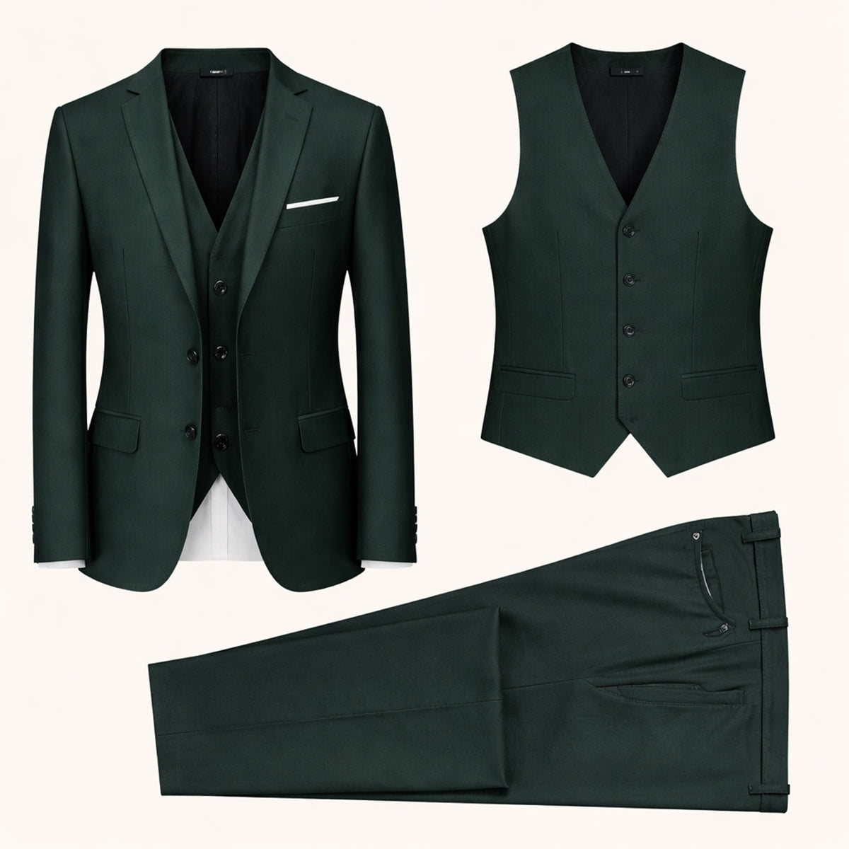 Emilio | Traje de Novio de 3 Piezas Slim Fit Hombre Chaleco