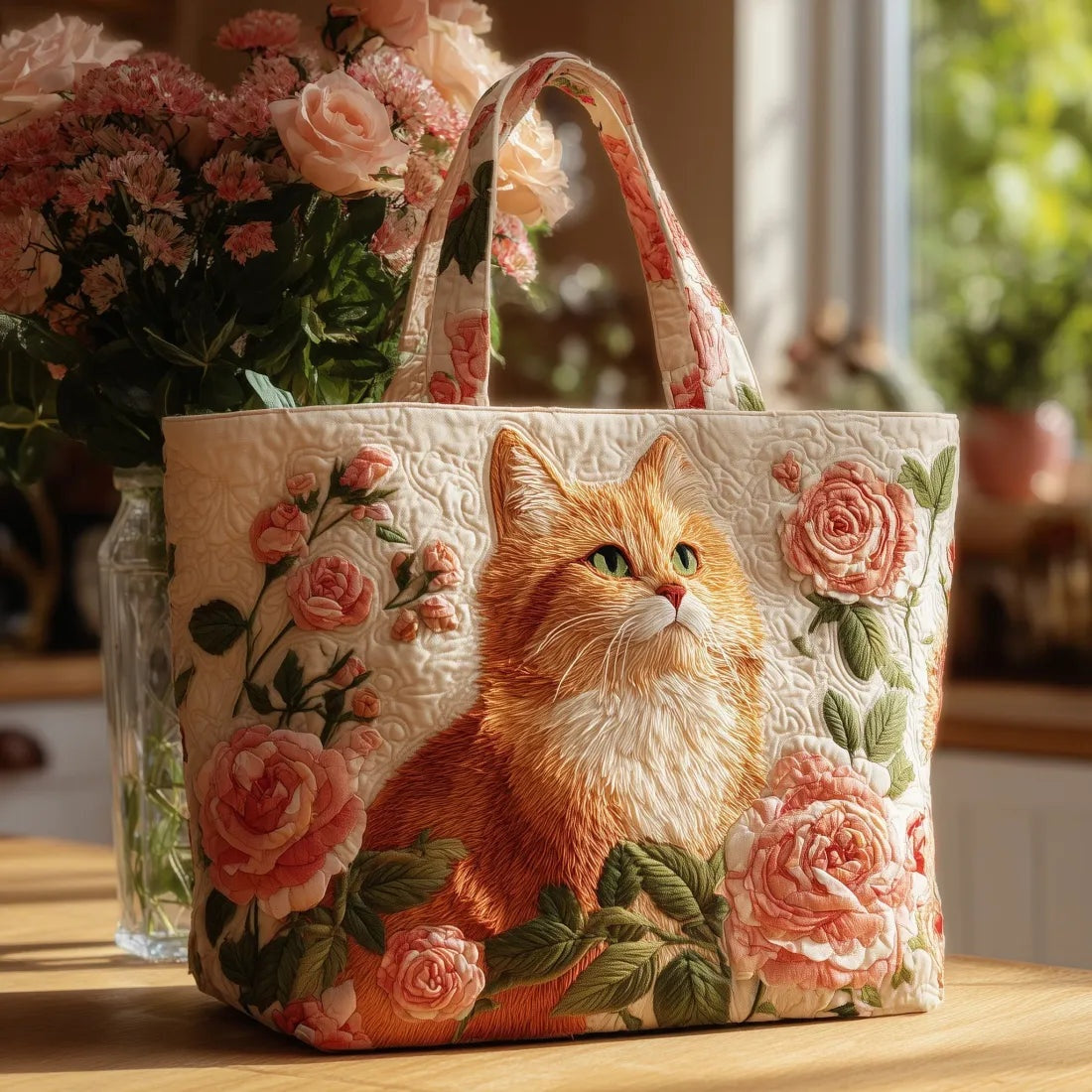 Encarnación | Bolso Tote Acolchado Hecho a Mano Mujer Piano