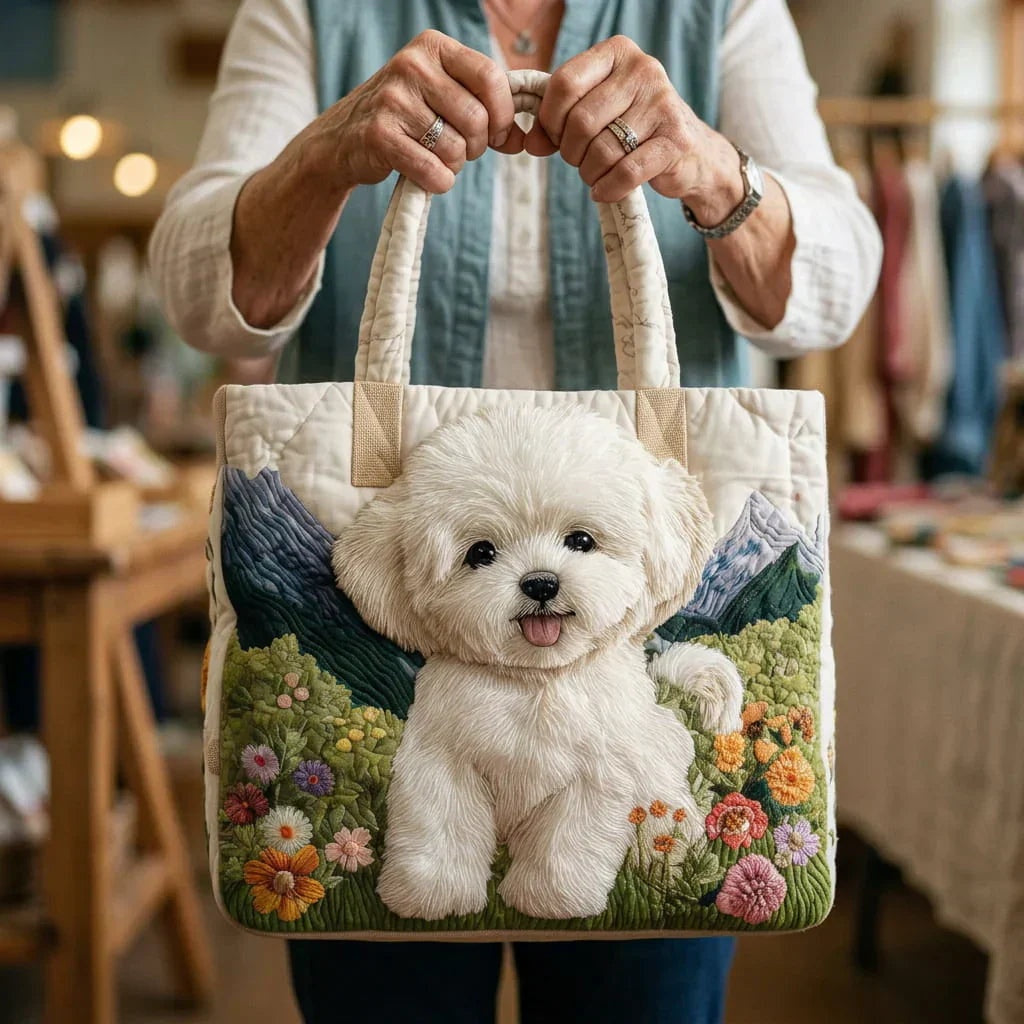 Encarnación | Bolso Tote Acolchado Hecho a Mano Mujer Piano
