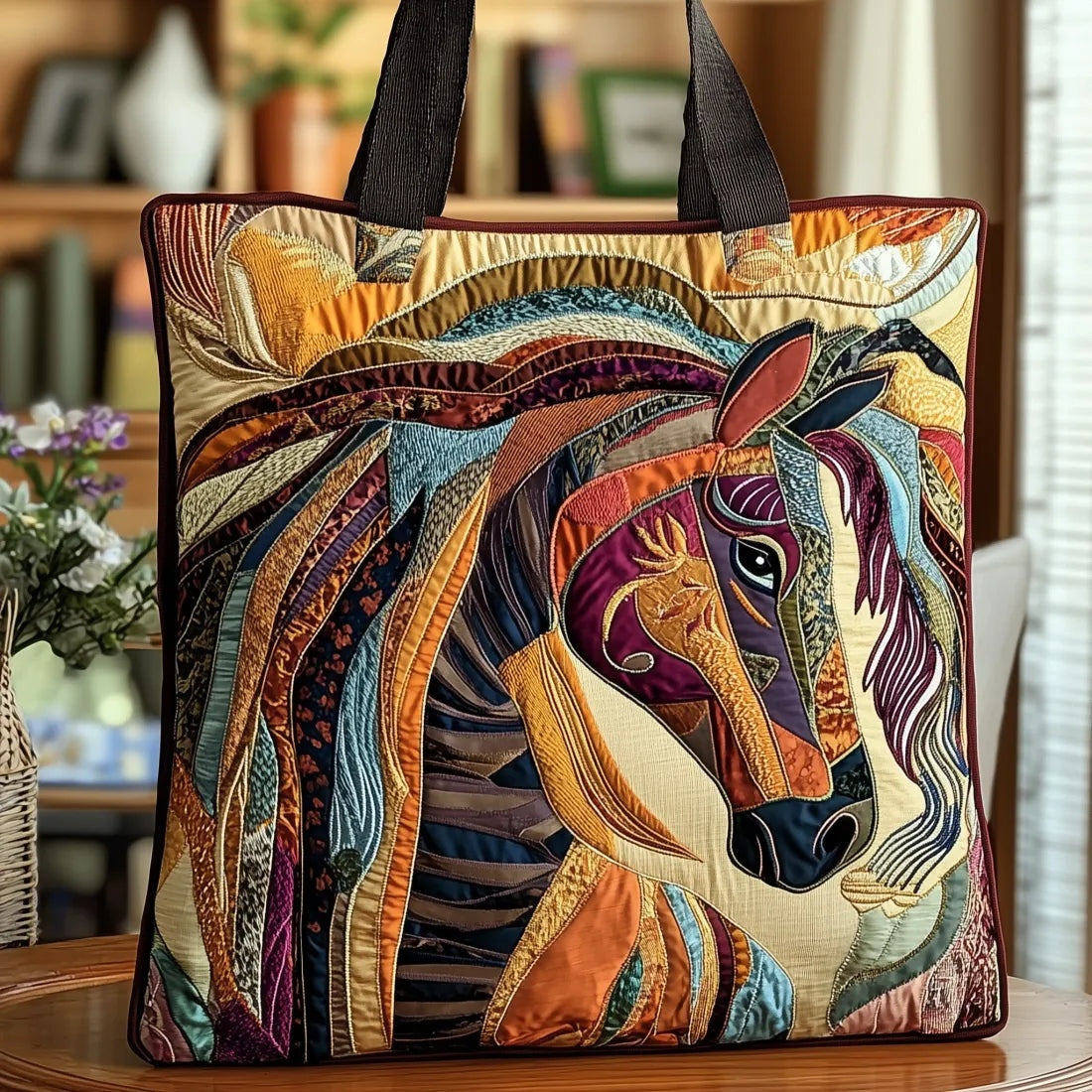 Encarnación | Bolso Tote Acolchado Hecho a Mano Mujer Piano