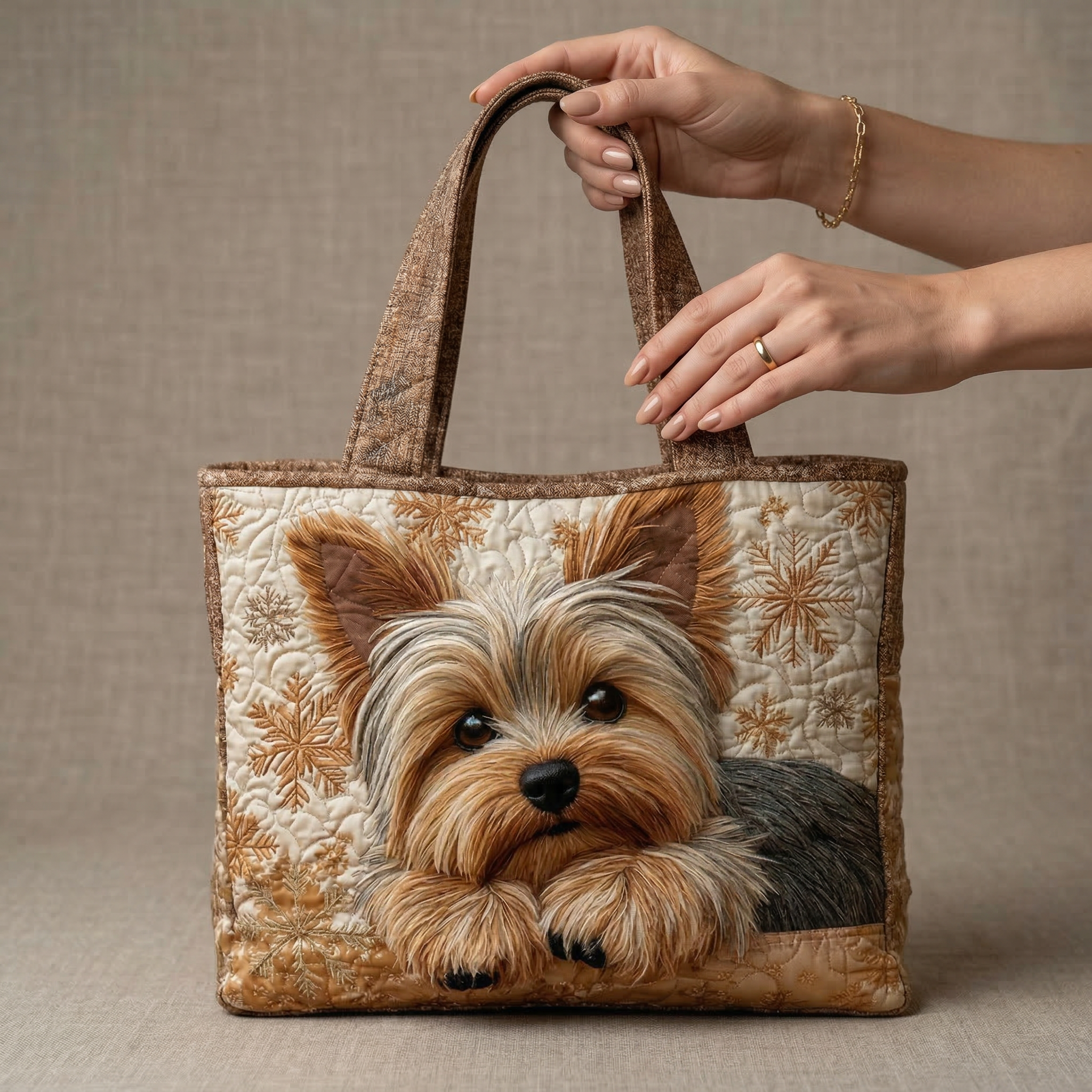Encarnación | Bolso Tote Acolchado Hecho a Mano Mujer Piano