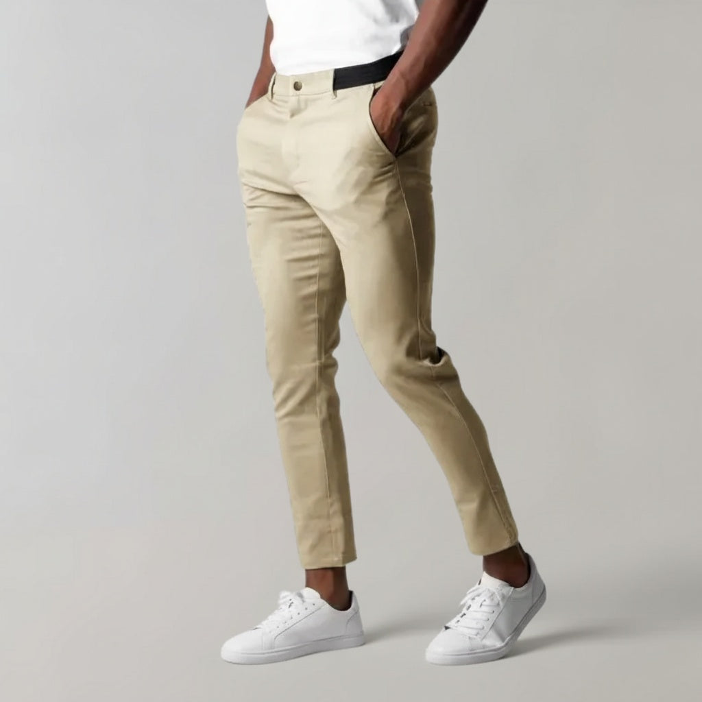 Enrique | Pantalón Chino Cropped Hombre Corte Slim