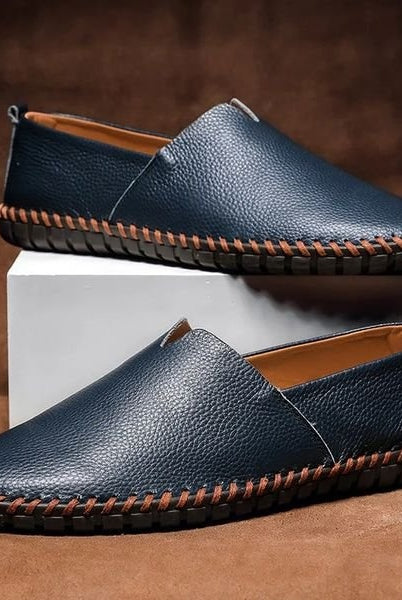 Ernesto | Sneakers de Cuero Slip-On Hombre Costuras Artesanales
