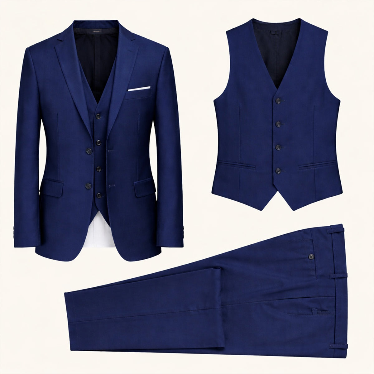 Ernesto | Traje de 3 Piezas Slim Fit Hombre Boda Chaleco