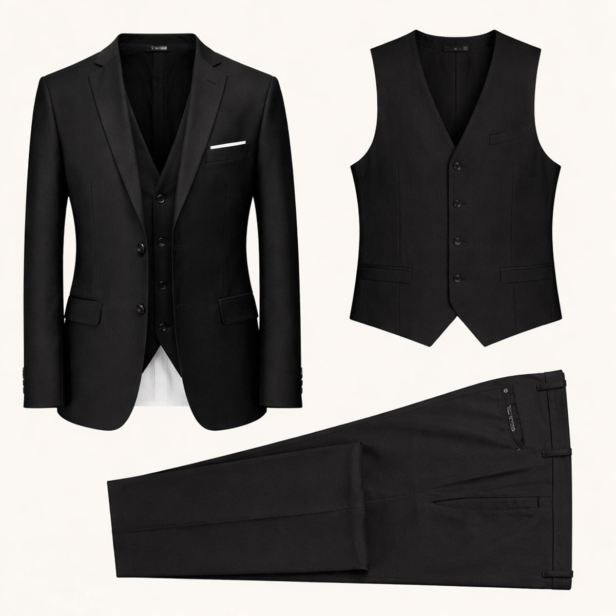 Ernesto | Traje de 3 Piezas Slim Fit Hombre Boda Chaleco