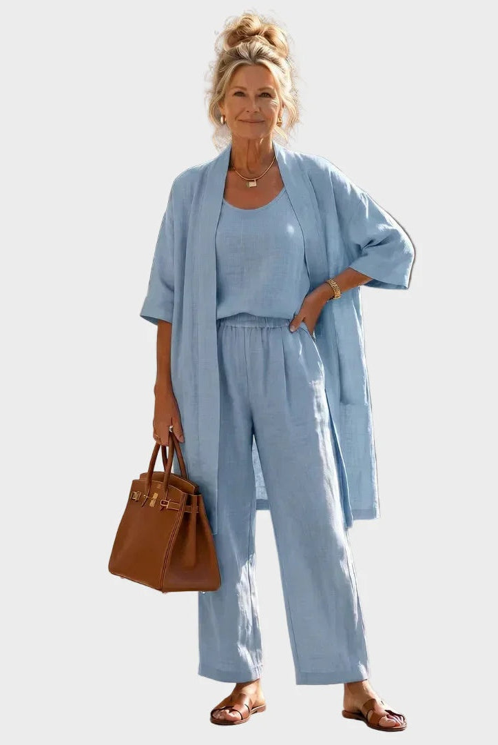 Esperanza | Conjunto de Lino Elegante Mujer Chaqueta y Pantalón