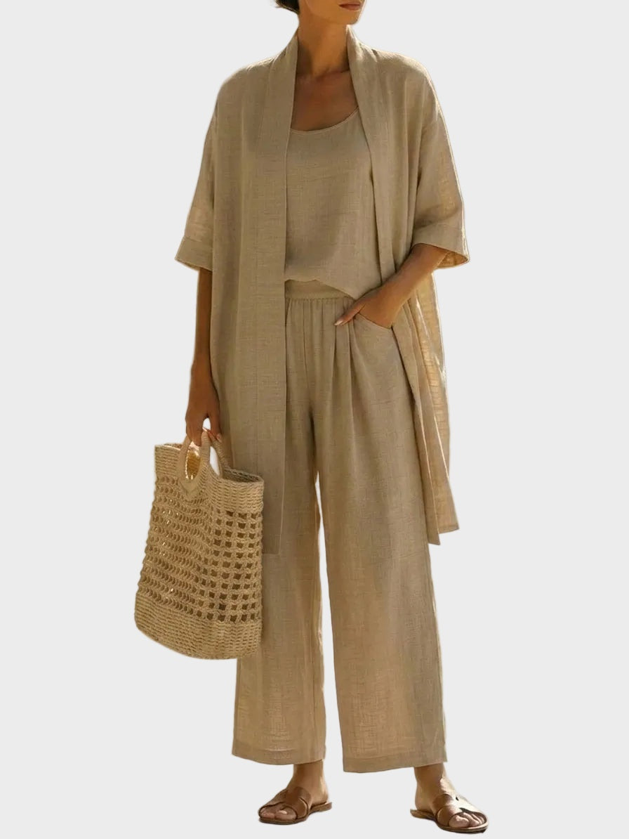 Esperanza | Conjunto de Lino Elegante Mujer Chaqueta y Pantalón