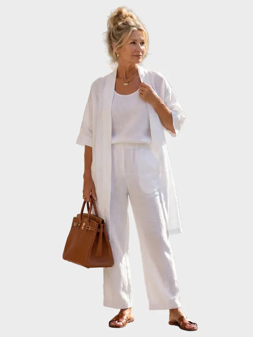 Esperanza | Conjunto de Lino Elegante Mujer Chaqueta y Pantalón
