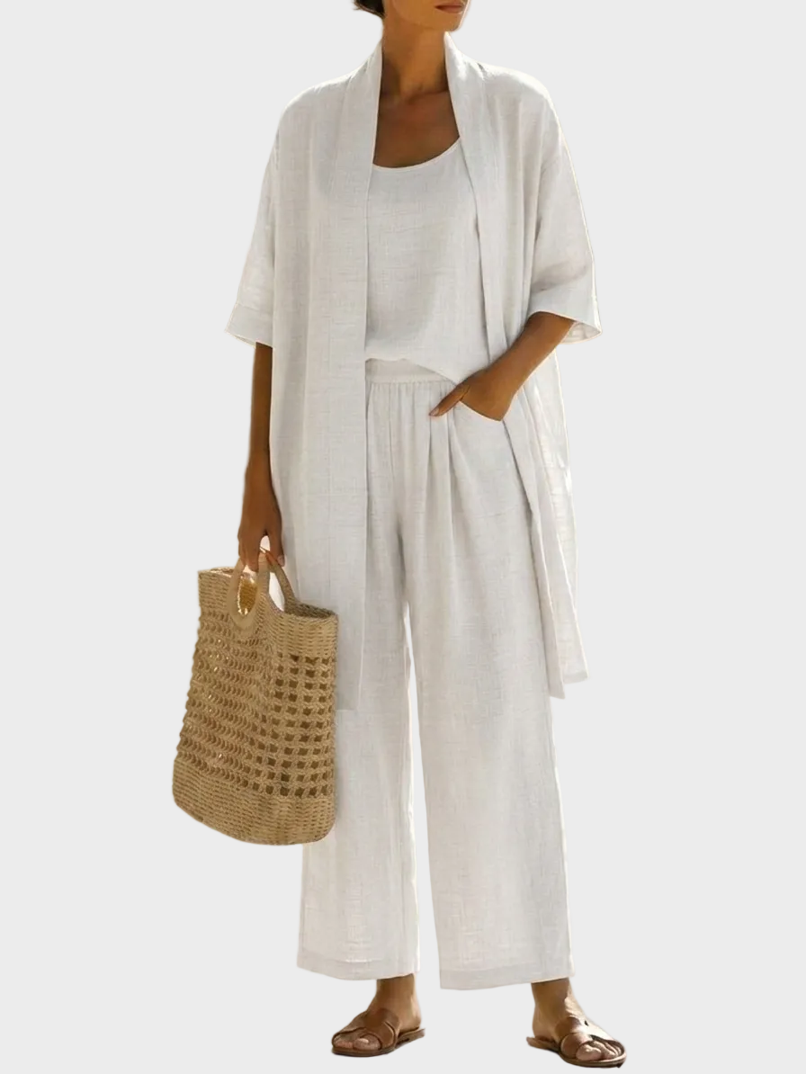 Esperanza | Conjunto de Lino Elegante Mujer Chaqueta y Pantalón