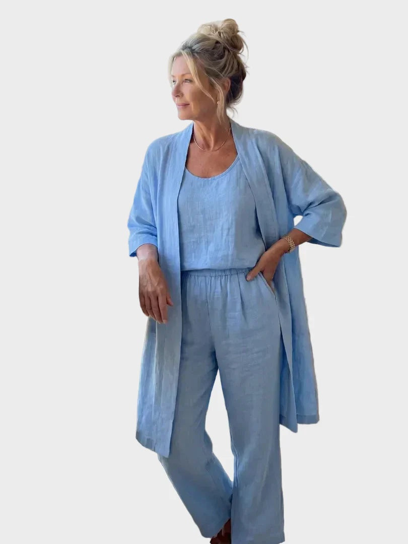 Esperanza | Conjunto de Lino Elegante Mujer Chaqueta y Pantalón
