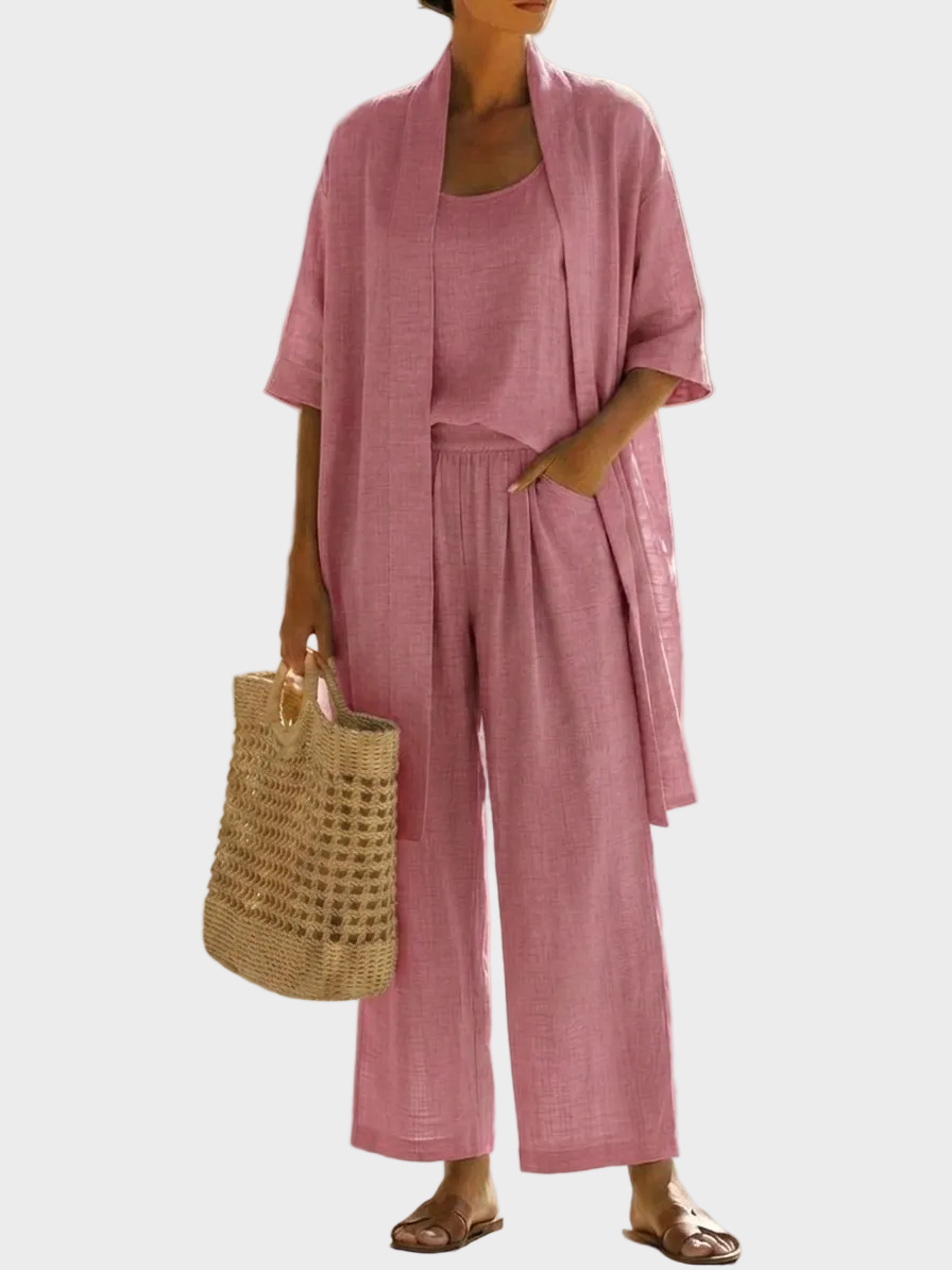 Esperanza | Conjunto de Lino Elegante Mujer Chaqueta y Pantalón
