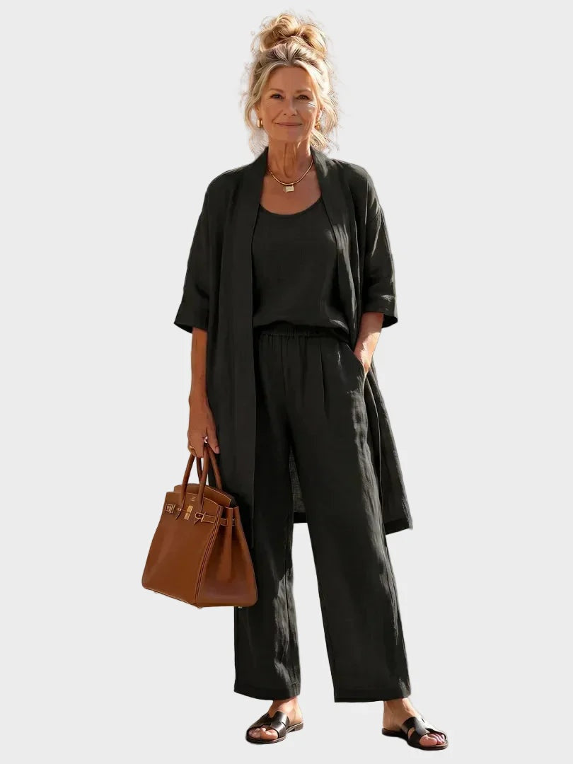 Esperanza | Conjunto de Lino Elegante Mujer Chaqueta y Pantalón