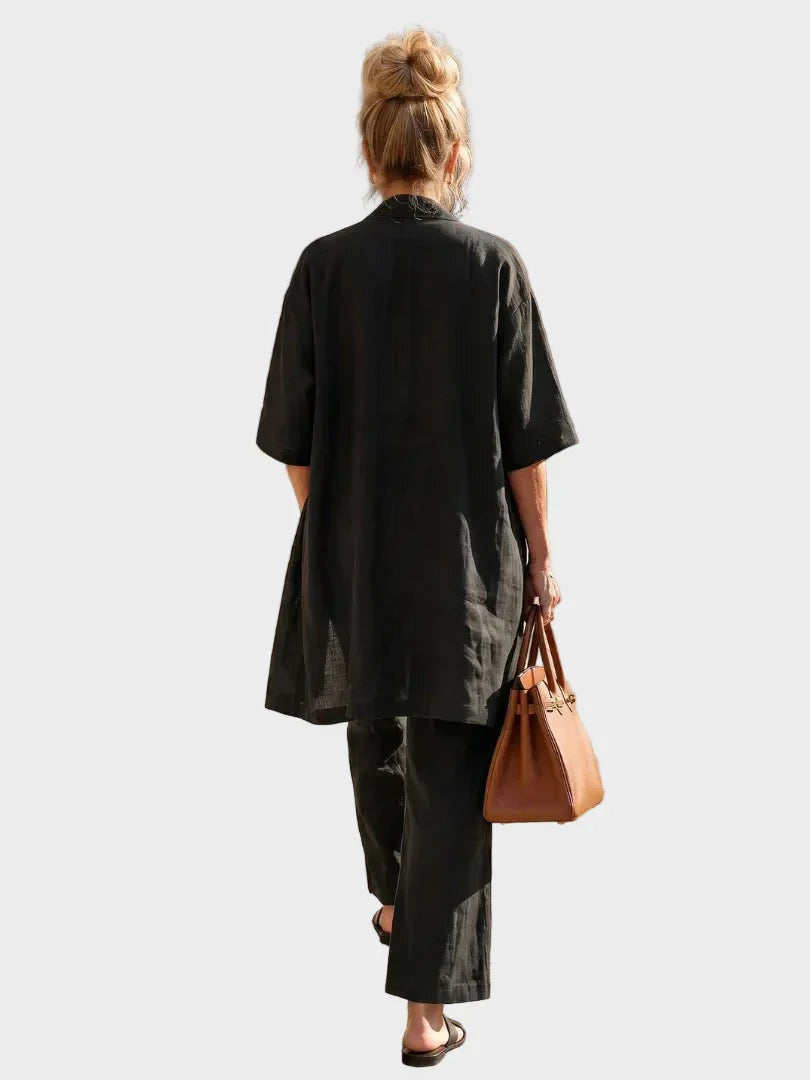 Esperanza | Conjunto de Lino Elegante Mujer Chaqueta y Pantalón