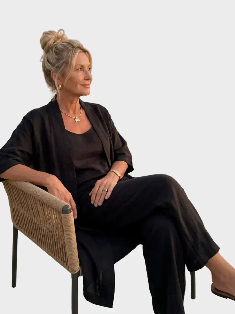 Esperanza | Conjunto de Lino Elegante Mujer Chaqueta y Pantalón