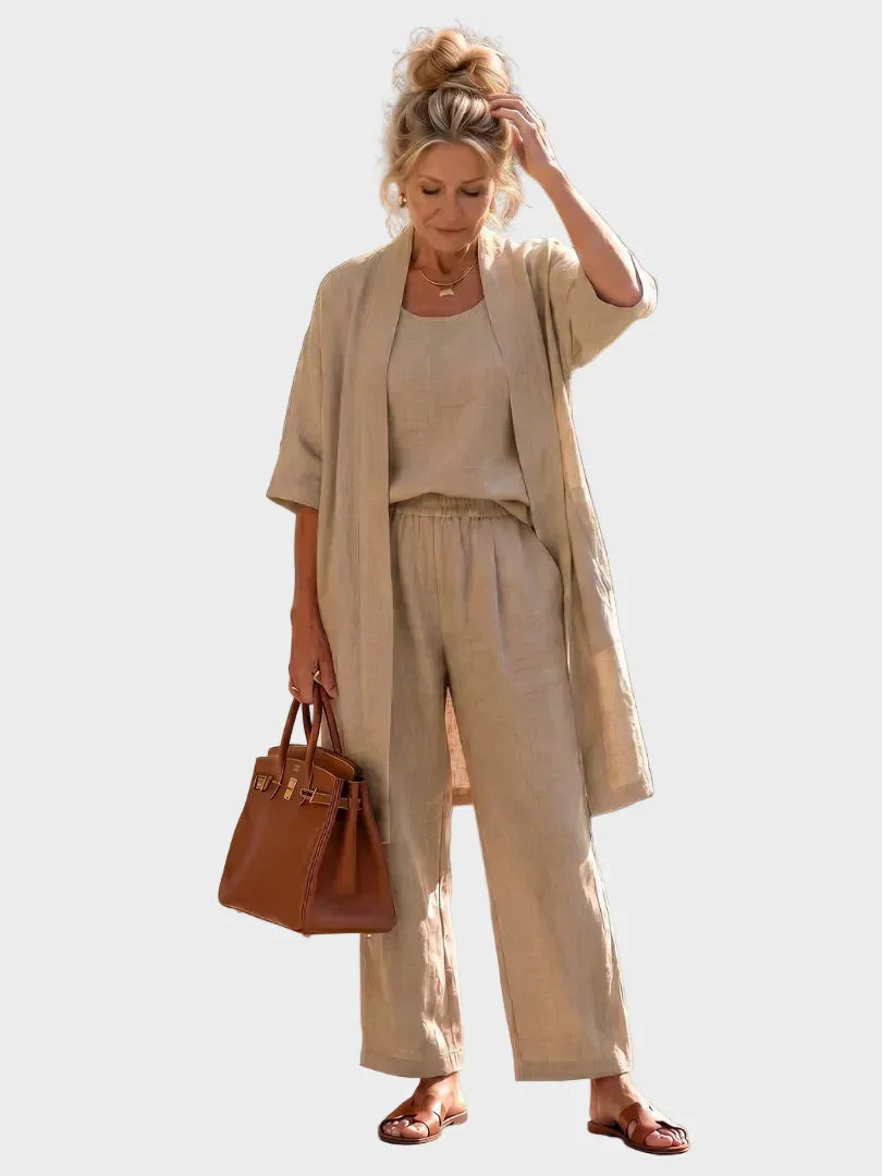 Esperanza | Conjunto de Lino Elegante Mujer Chaqueta y Pantalón