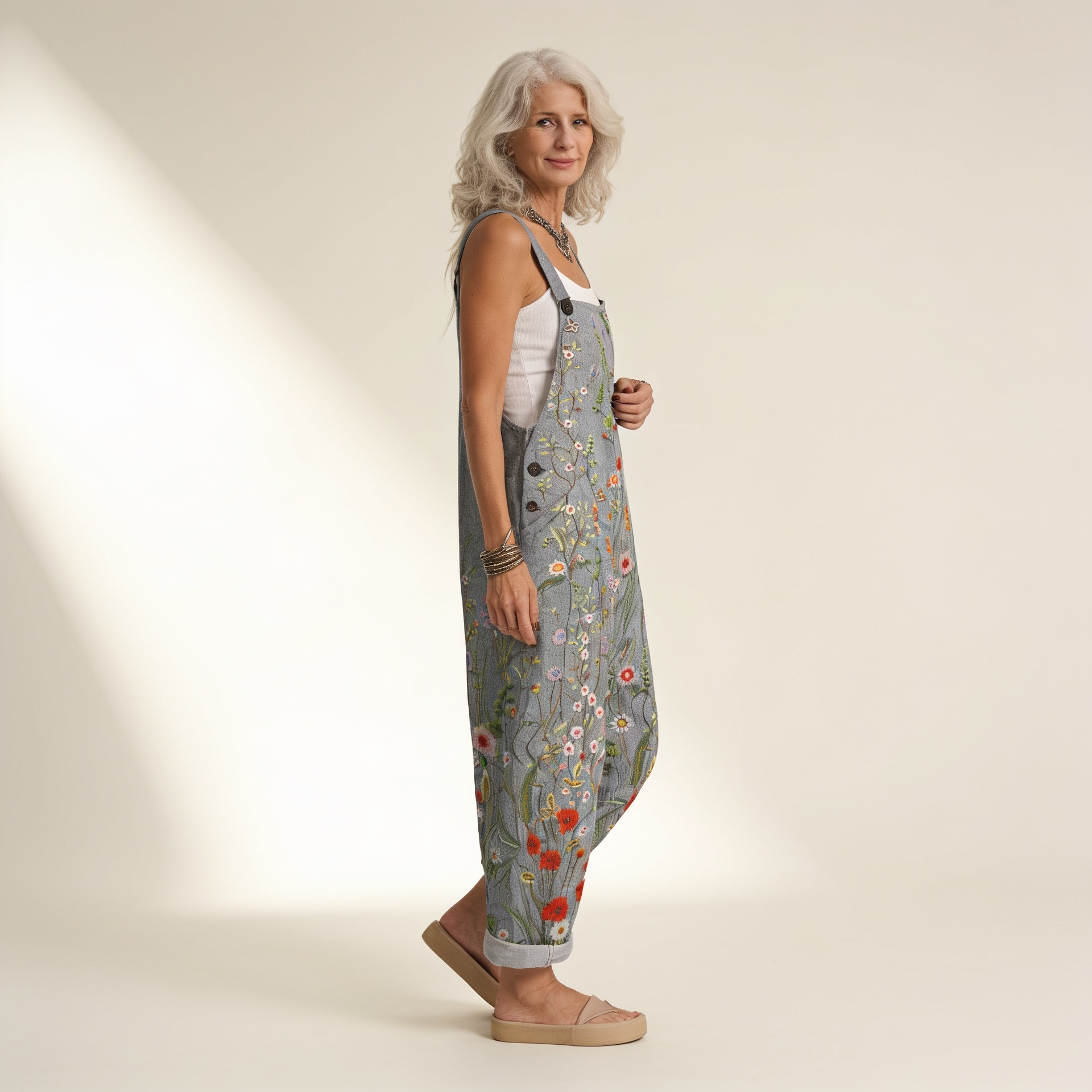 Esperanza | Peto Largo Estampado Floral Mujer Tirantes