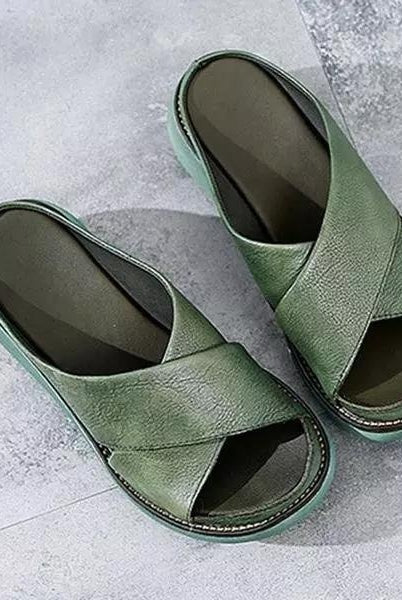 Esperanza | Sandalias Planas Cruzadas Mujer Tiras