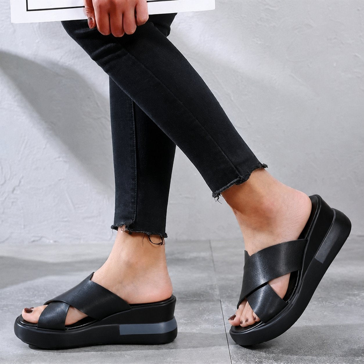 Esperanza | Sandalias Planas Cruzadas Mujer Tiras