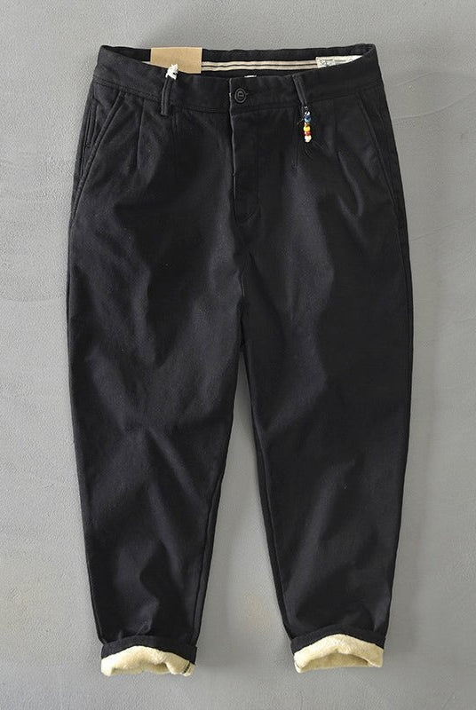 Felipe | Pantalón Chino Cropped Hombre Dobladillo Contrastado