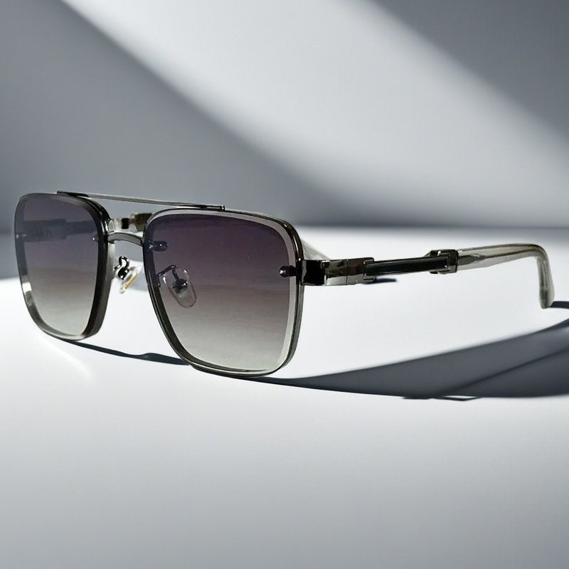 Gafas de Sol Aviador Cuadradas Marco Dorado Mujer Lentes Degradados