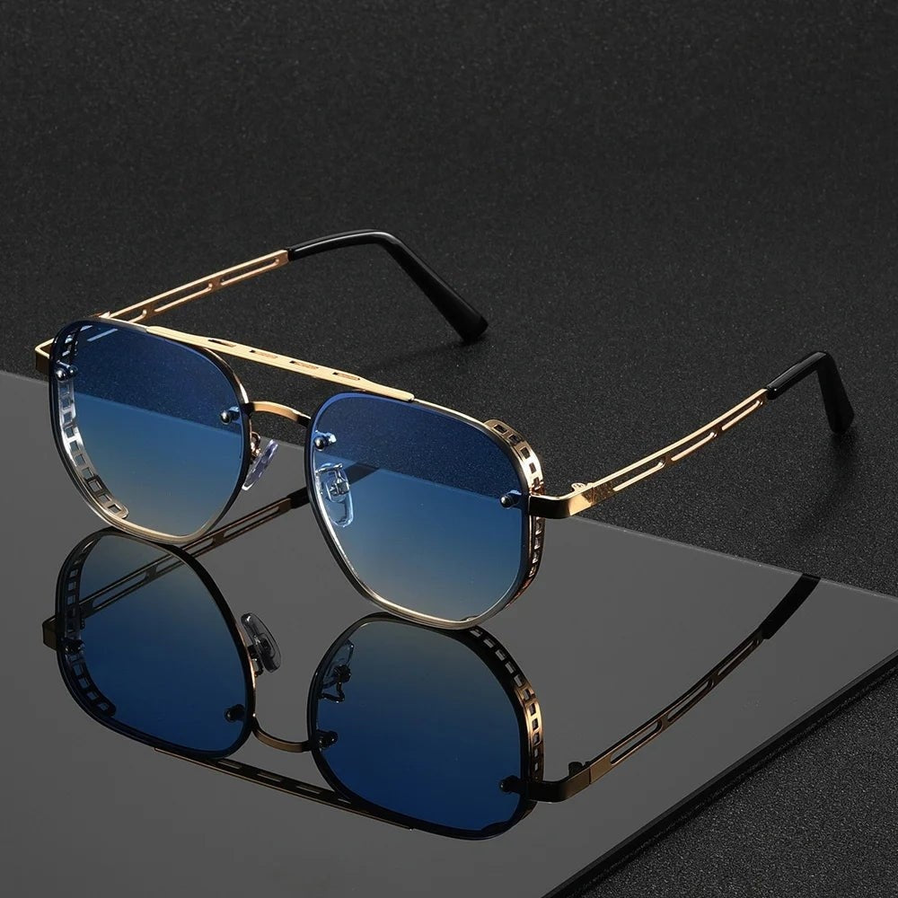 Gafas de Sol Aviador Doble Viga Hombre Protección UV