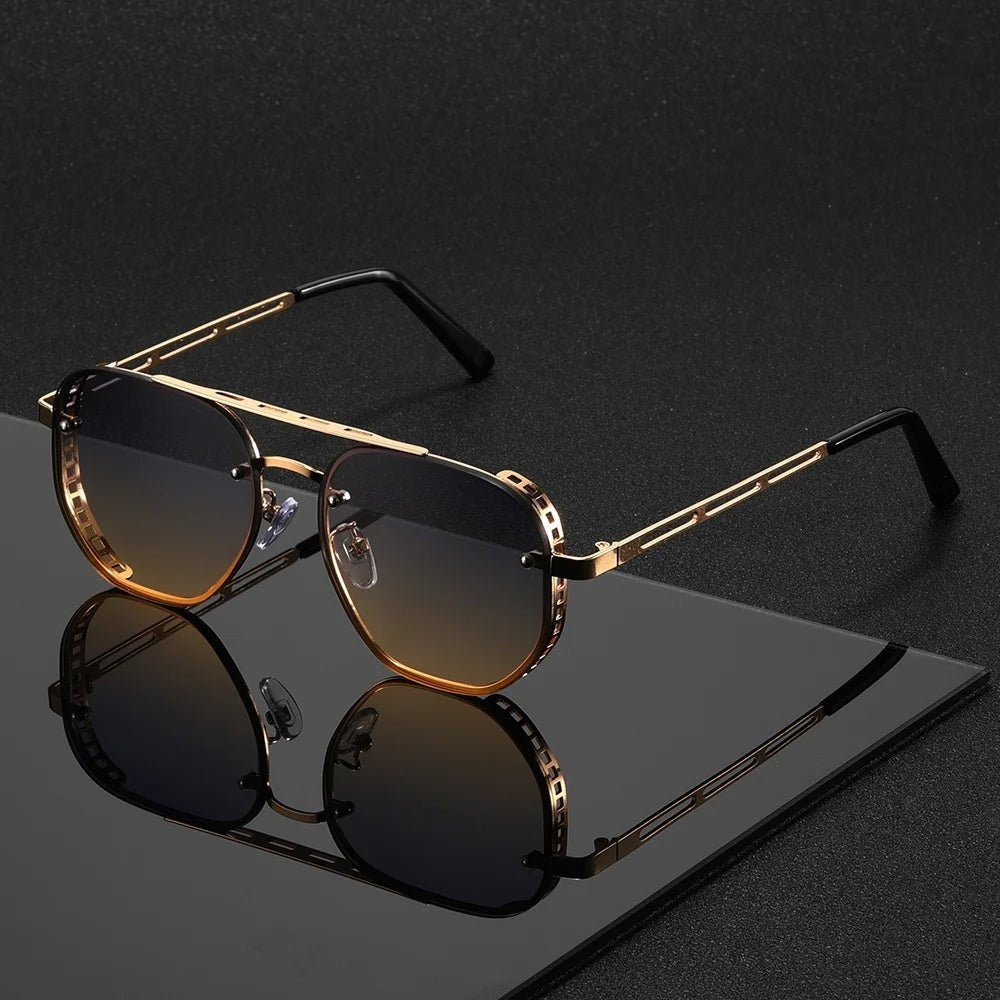 Gafas de Sol Aviador Doble Viga Hombre Protección UV