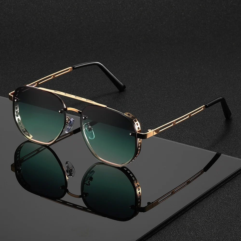 Gafas de Sol Aviador Doble Viga Hombre Protección UV