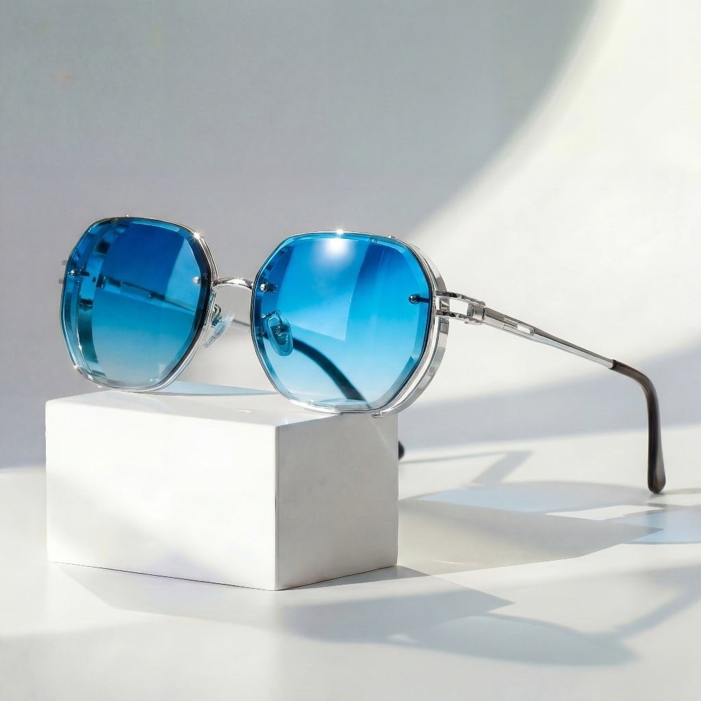 Gafas de Sol Aviador Marco Dorado Mujer Lentes Degradados