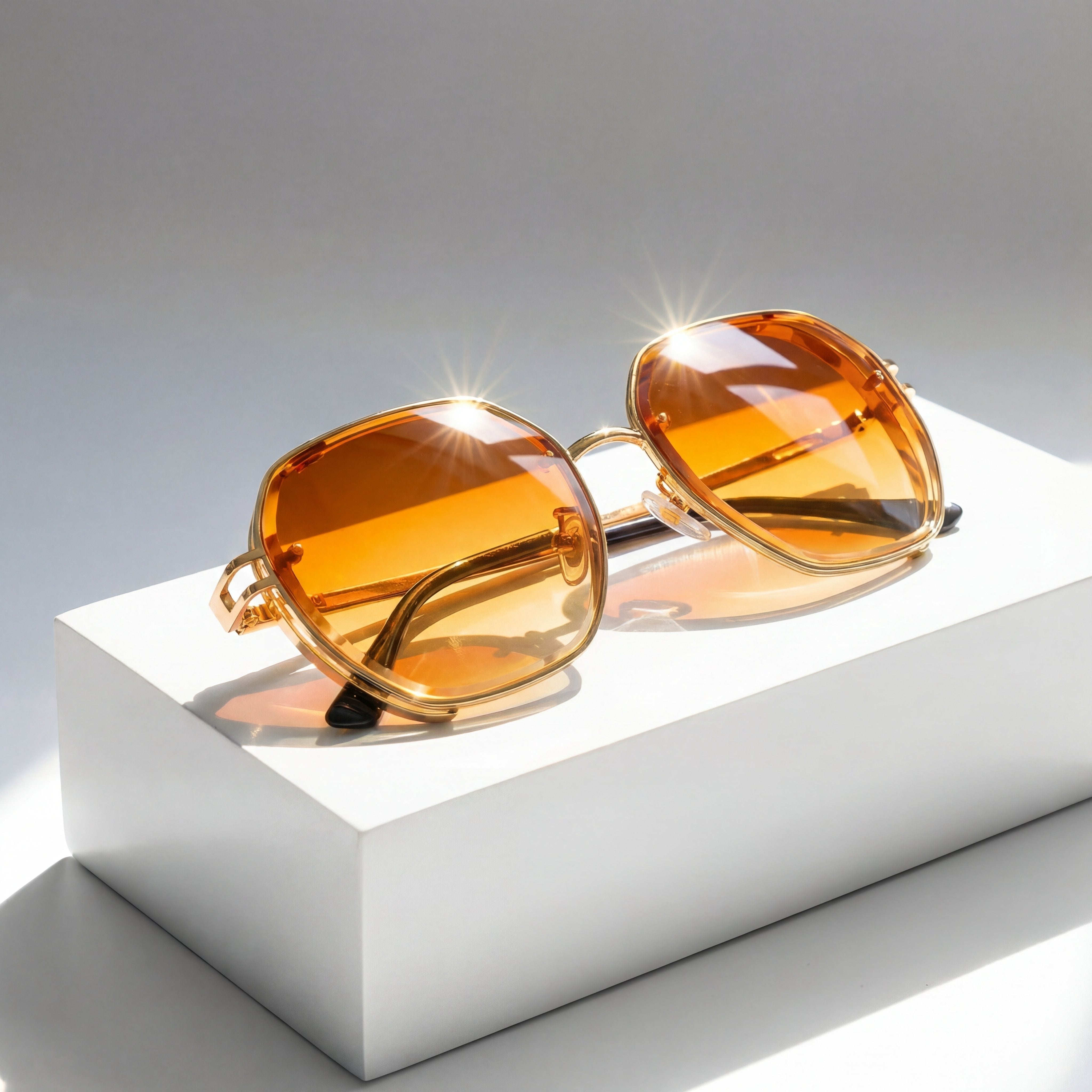 Gafas de Sol Aviador Marco Dorado Mujer Lentes Degradados