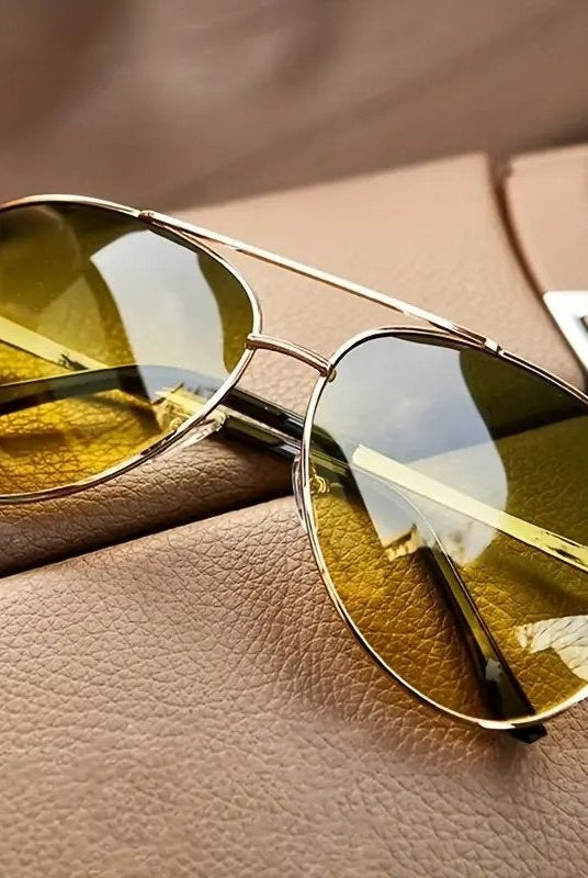 Gafas de Sol Aviador Mujer Marco Dorado Lentes Degradadas