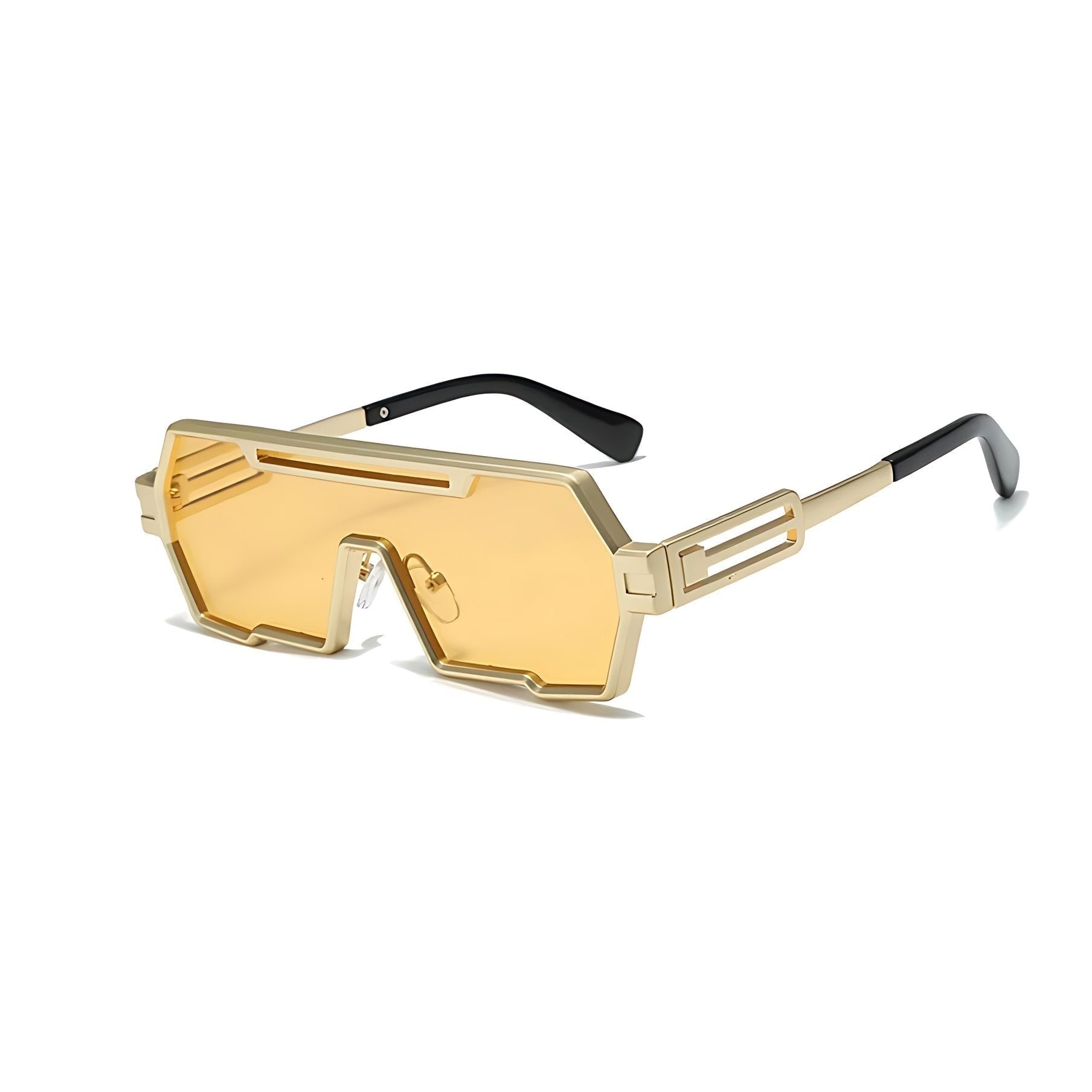 Gafas de Sol Cuadradas Steampunk Hombre Marco Metal