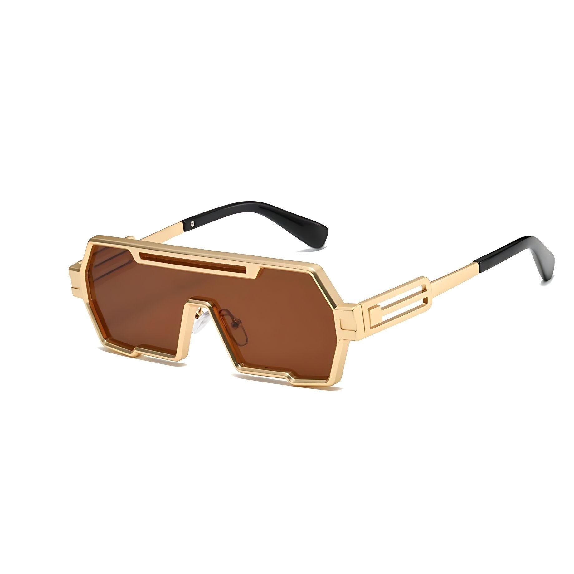 Gafas de Sol Cuadradas Steampunk Hombre Marco Metal