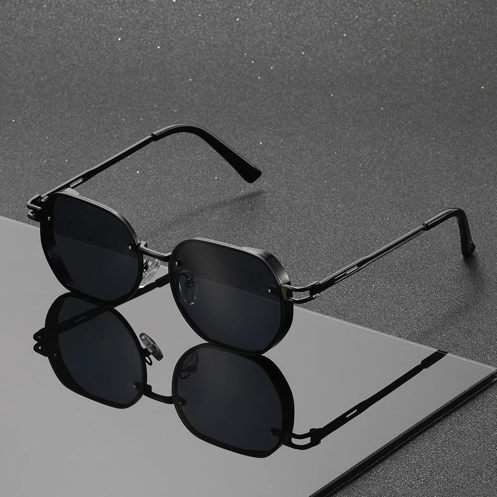 Gafas de Sol Marco Metálico Lentes Gradientes Mujer