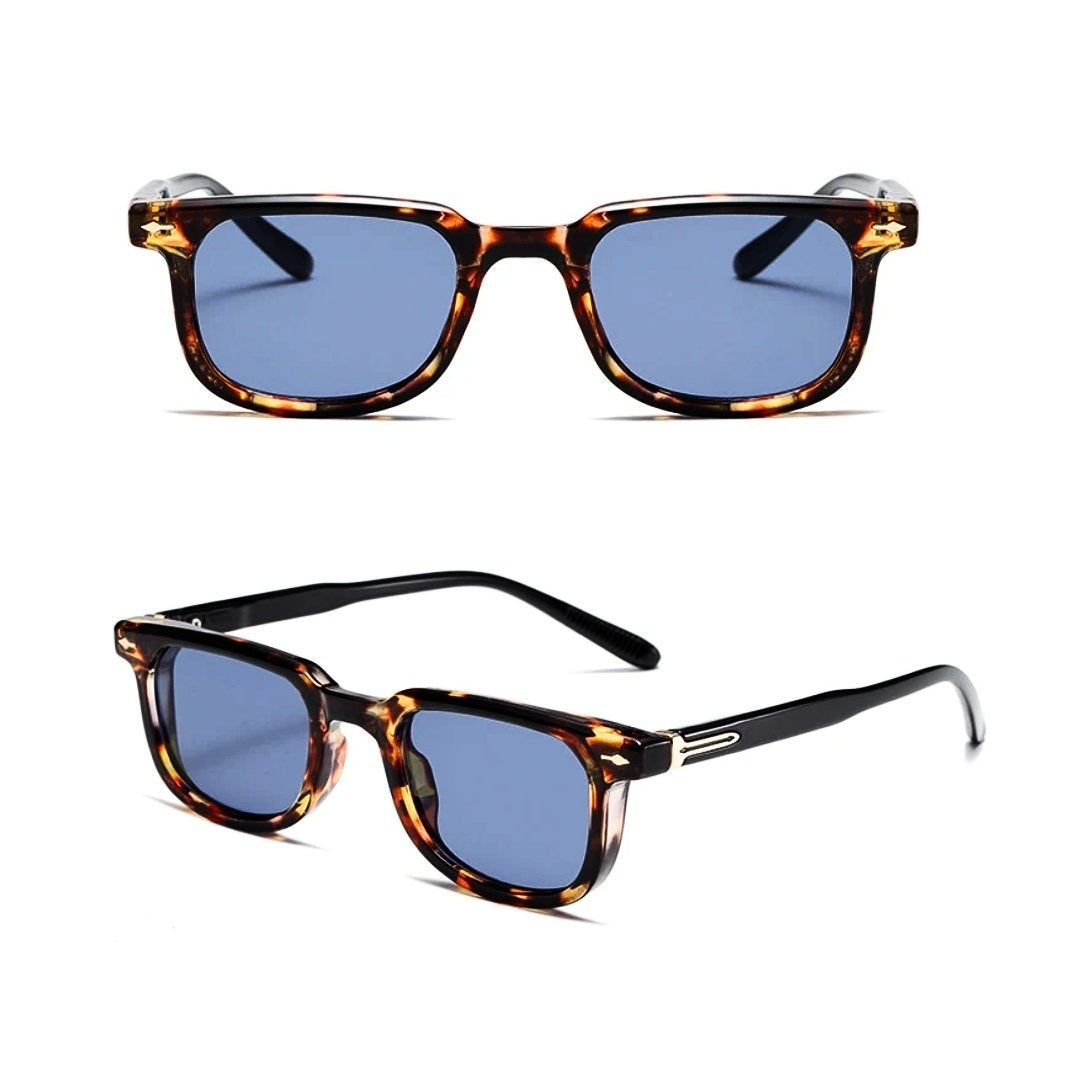 Gafas de Sol Montura Carey Hombre Lentes Azules