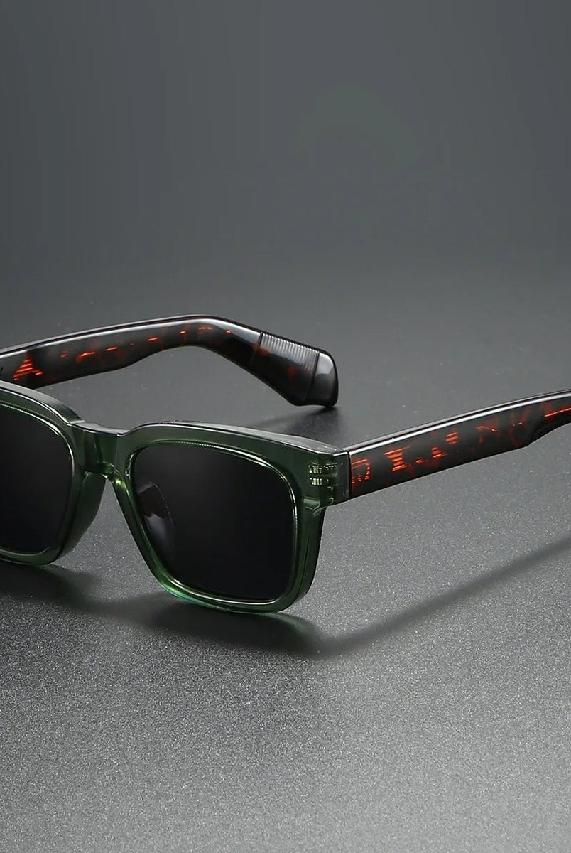 Gafas de Sol Polarizadas Marco Cuadrado Hombre Templos Gruesos