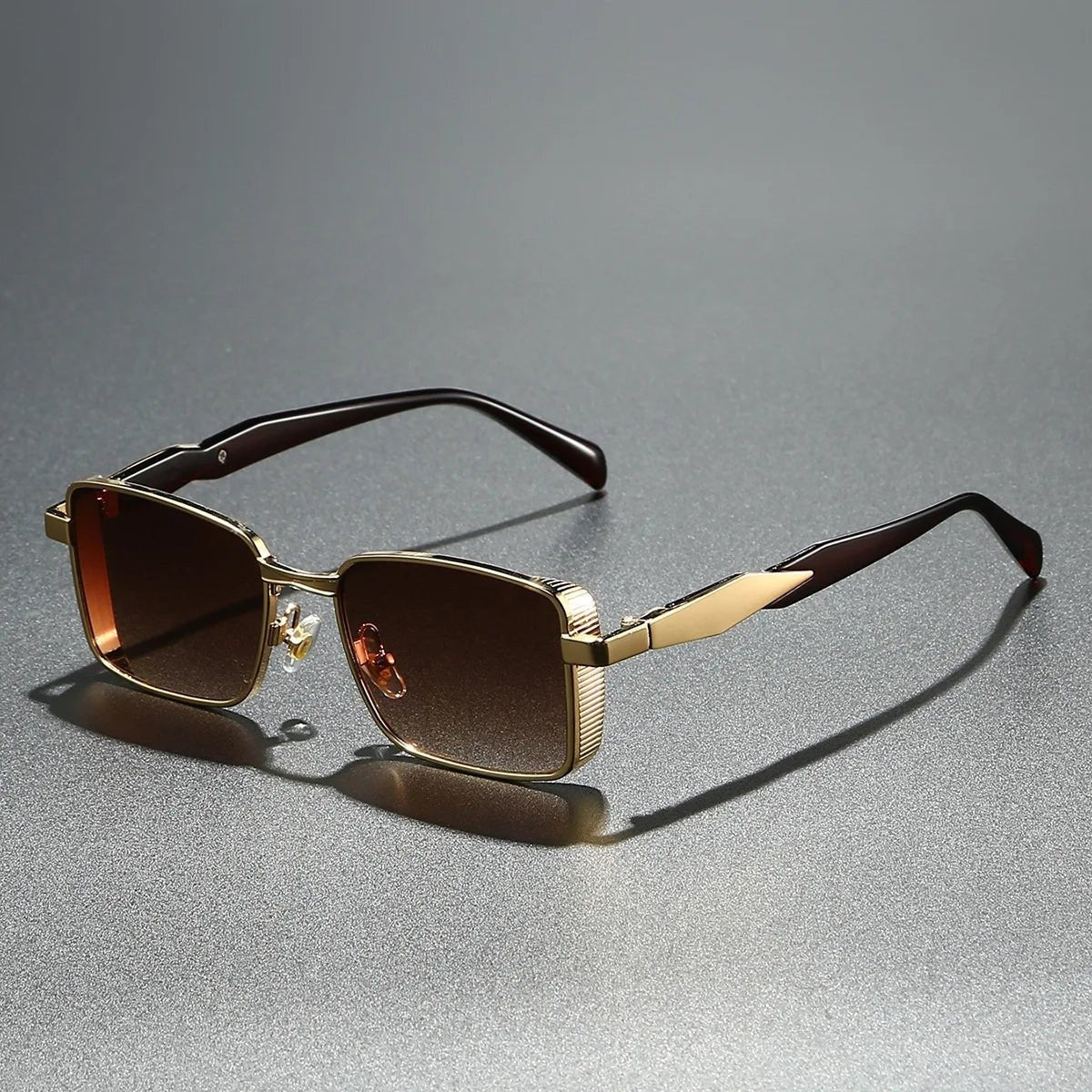 Gafas de Sol Rectangulares Marco Metal Hombre Protección UV400