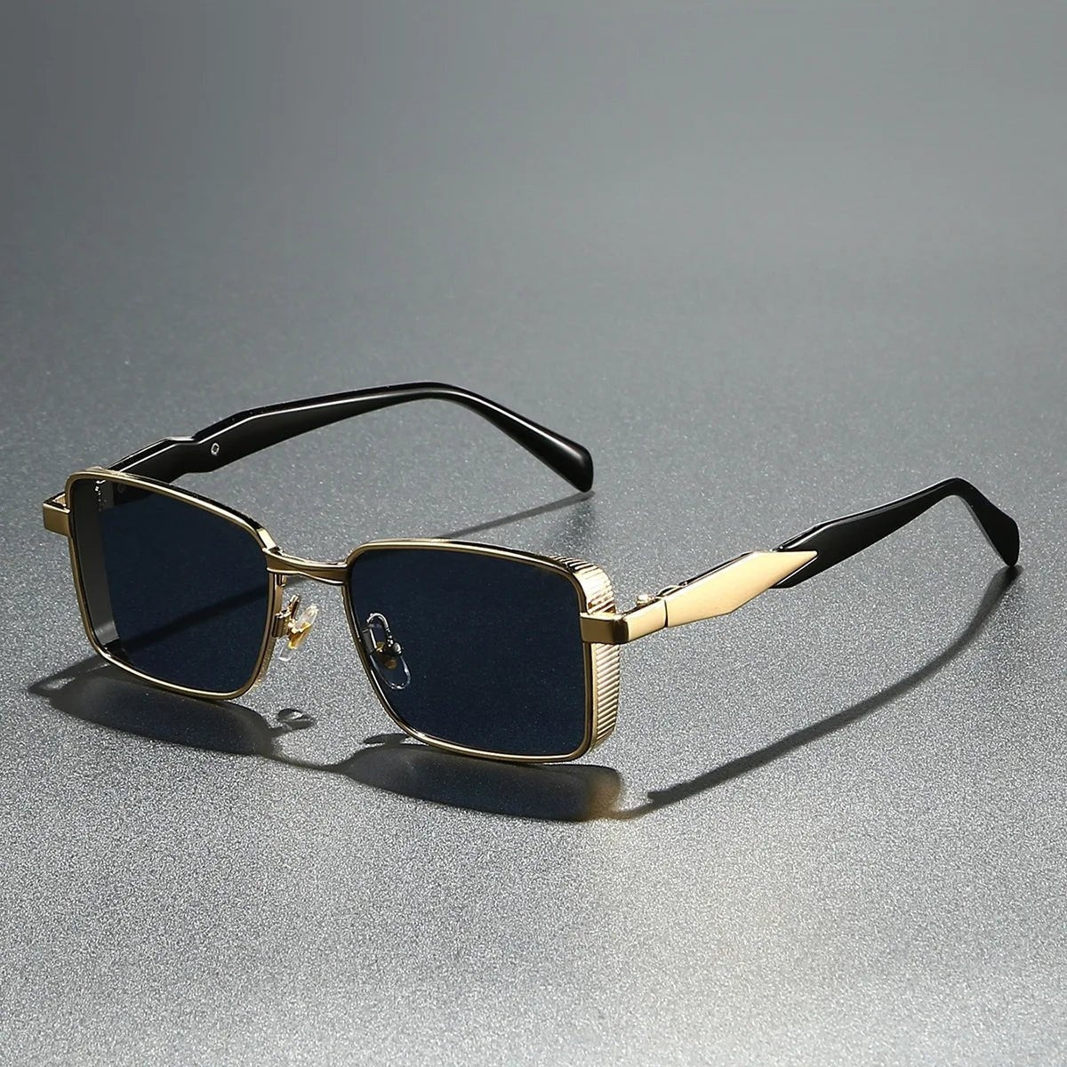 Gafas de Sol Rectangulares Marco Metal Hombre Protección UV400