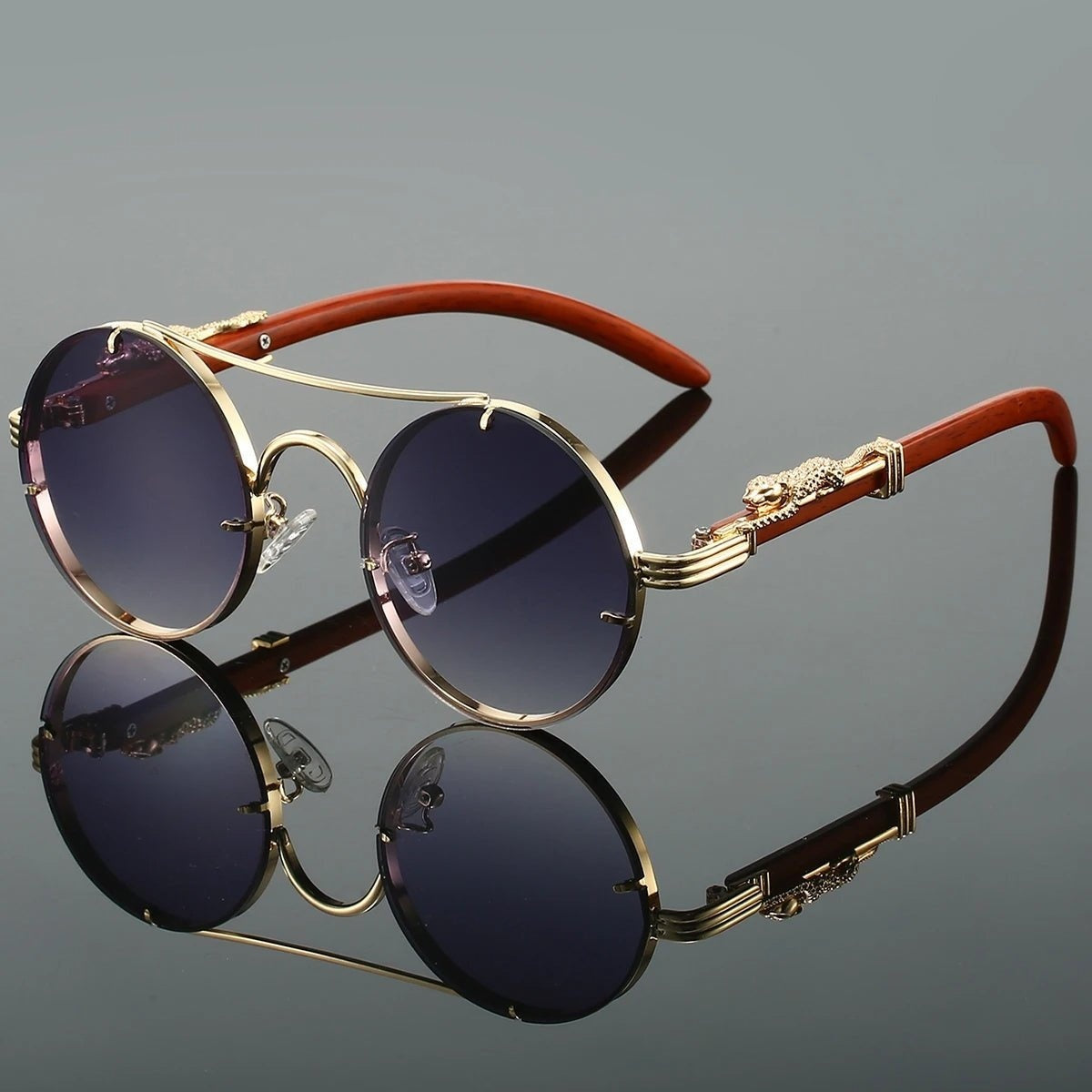 Gafas de Sol Redondas Mujer Doble Puente Vintage