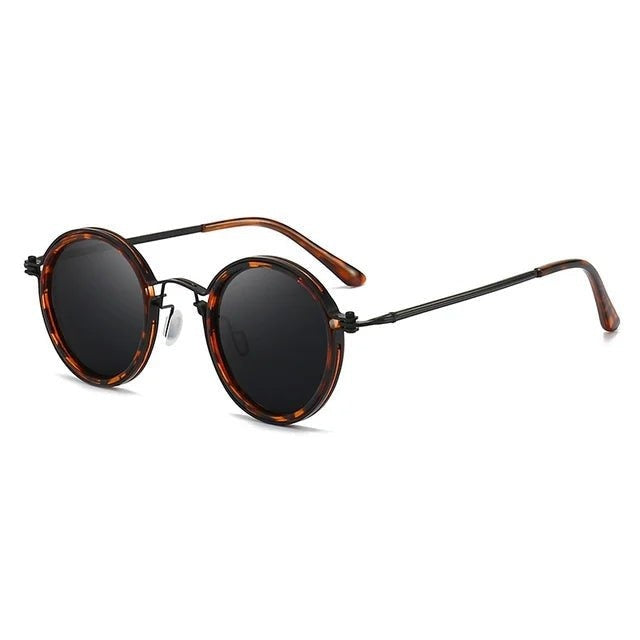 Gafas de Sol Redondas Mujer Patillas Doradas
