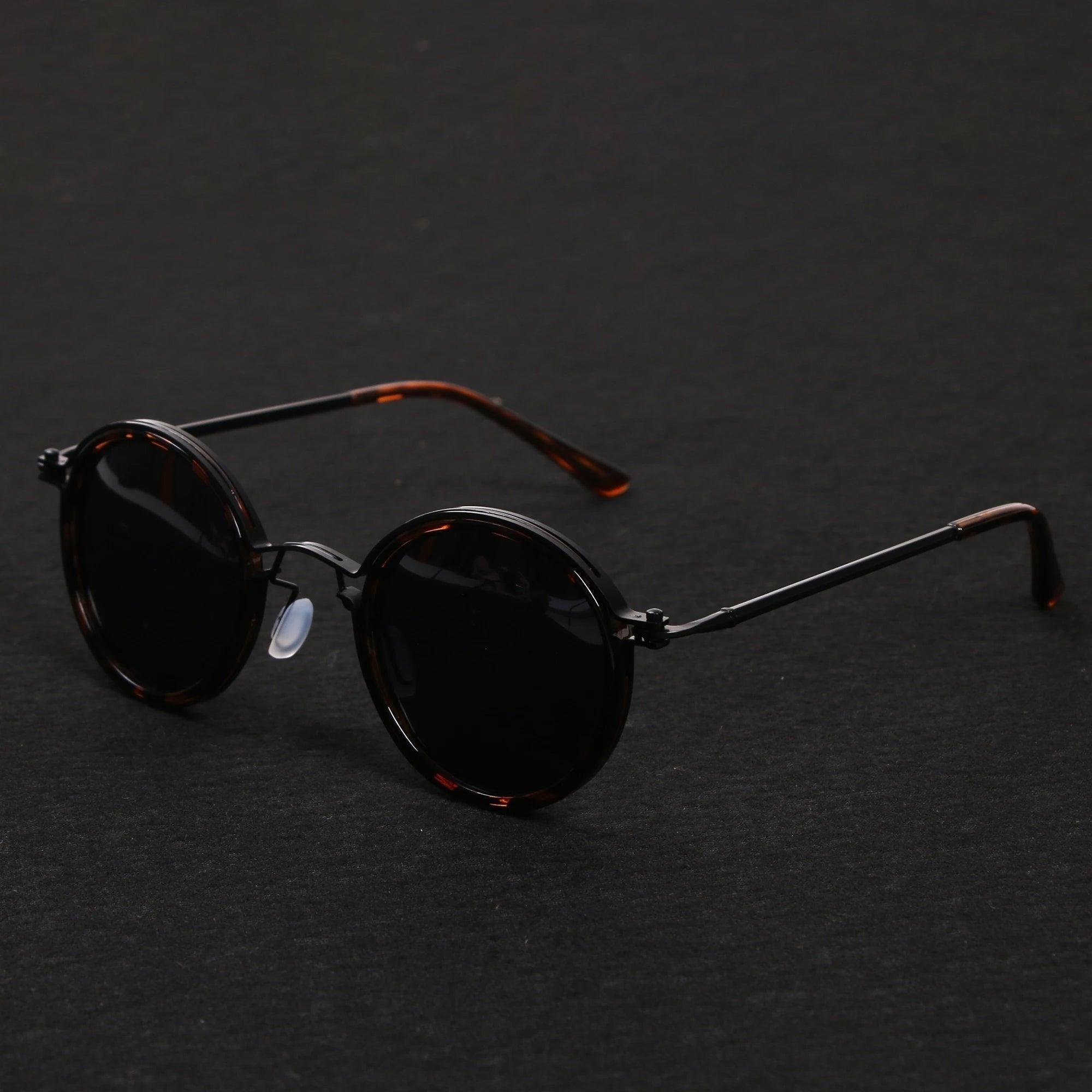 Gafas de Sol Redondas Mujer Patillas Doradas