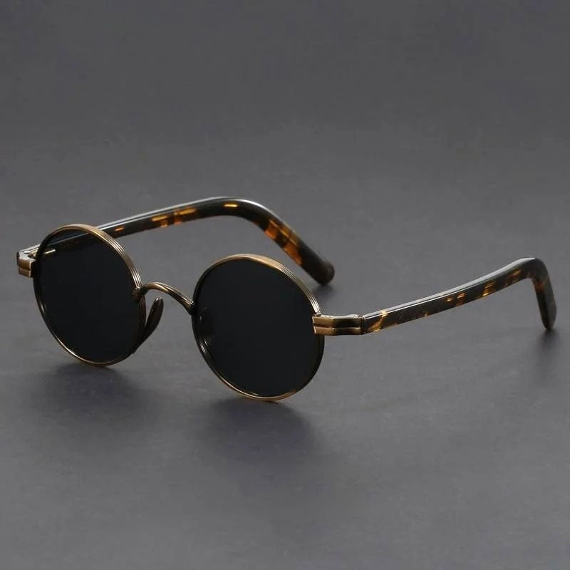 Gafas de Sol Redondas Vintage Hombre Montura Metal