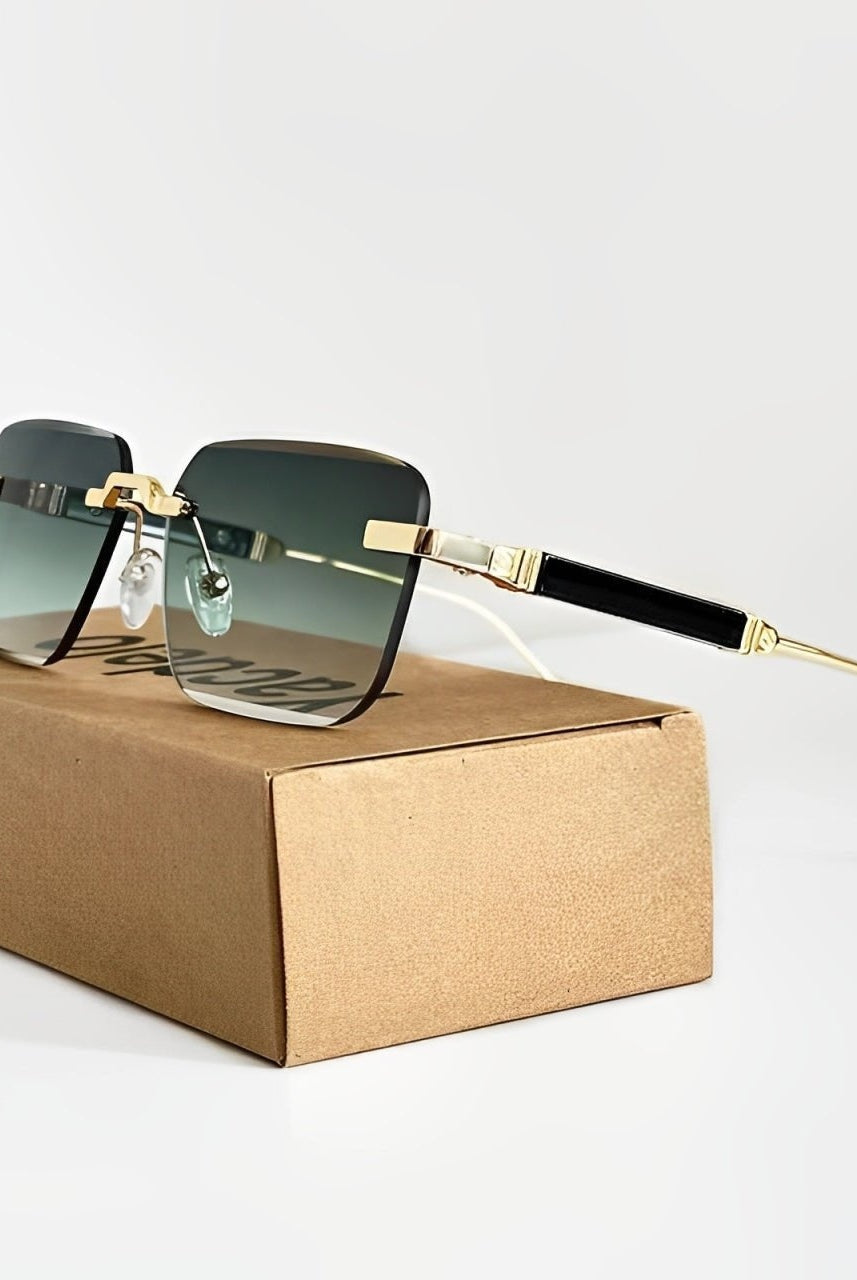 Gafas de Sol Retro Mujer Marco Dorado Degradado