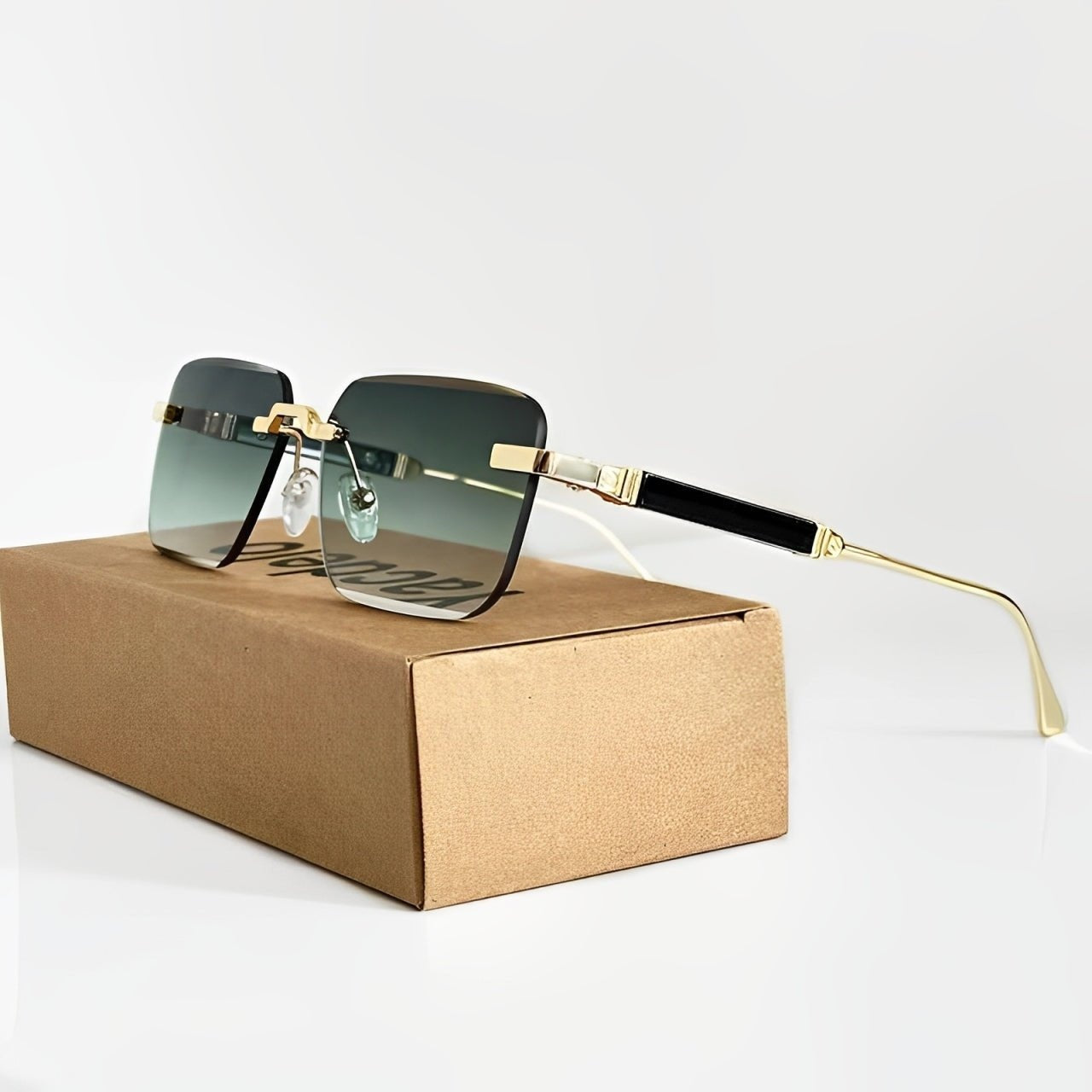 Gafas de Sol Retro Mujer Marco Dorado Degradado