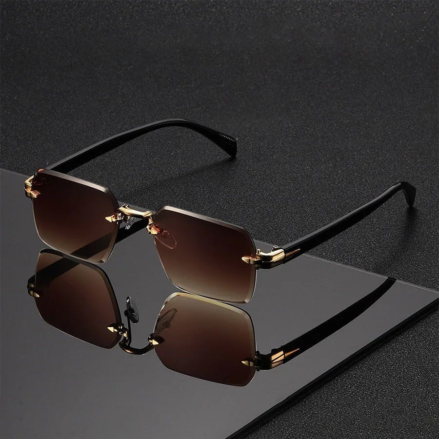 Gafas de Sol Sin Montura Mujer Puente Dorado