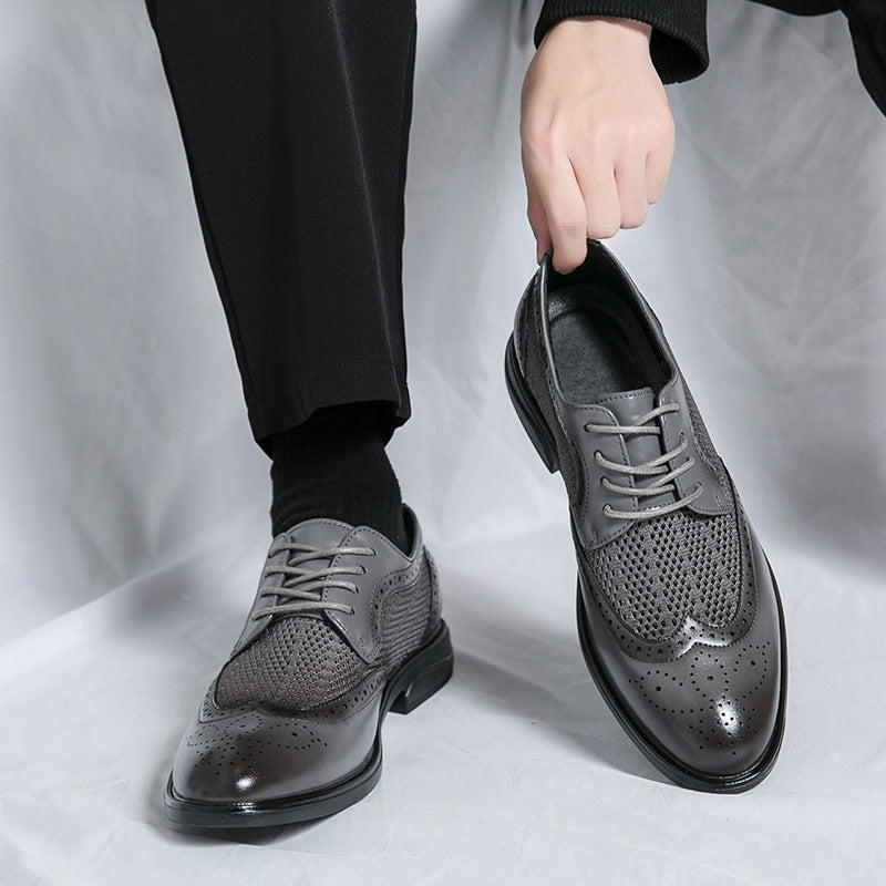 Gonzalo | Blucher de Cuero Hombre Brogue Malla Transpirable